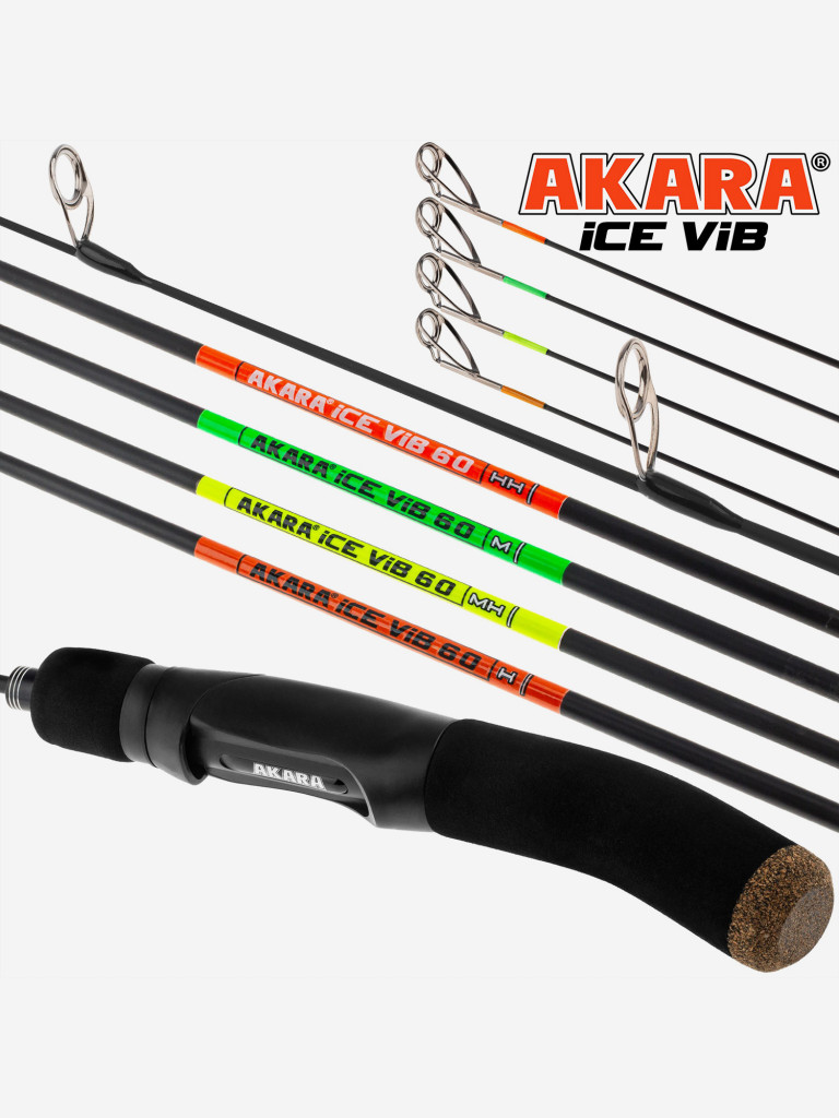 Удочка зимняя Akara Ice Vib 60 четыре хлыста (M, MH, H, HH)