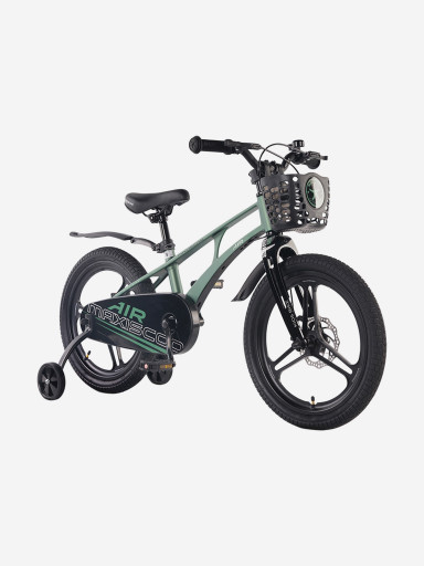 Велосипед детский Maxiscoo AIR PRO 18'' зеленый матовый, 2026
