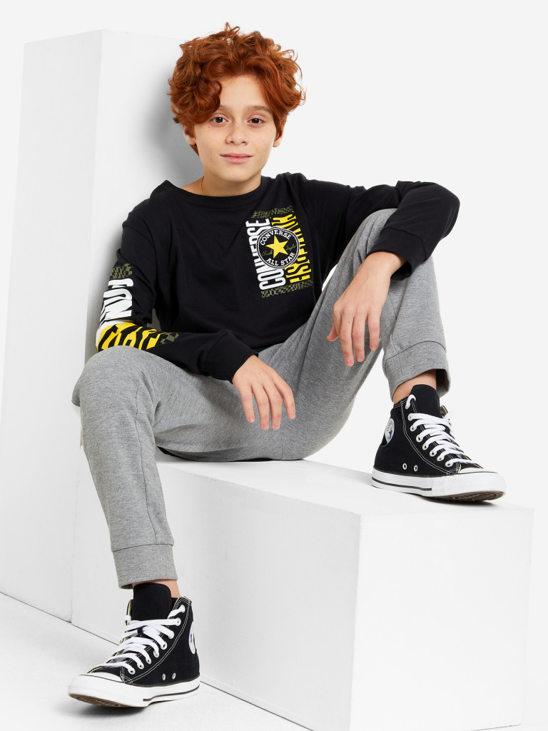 Лонгслив для мальчиков Converse Check Your Kicks