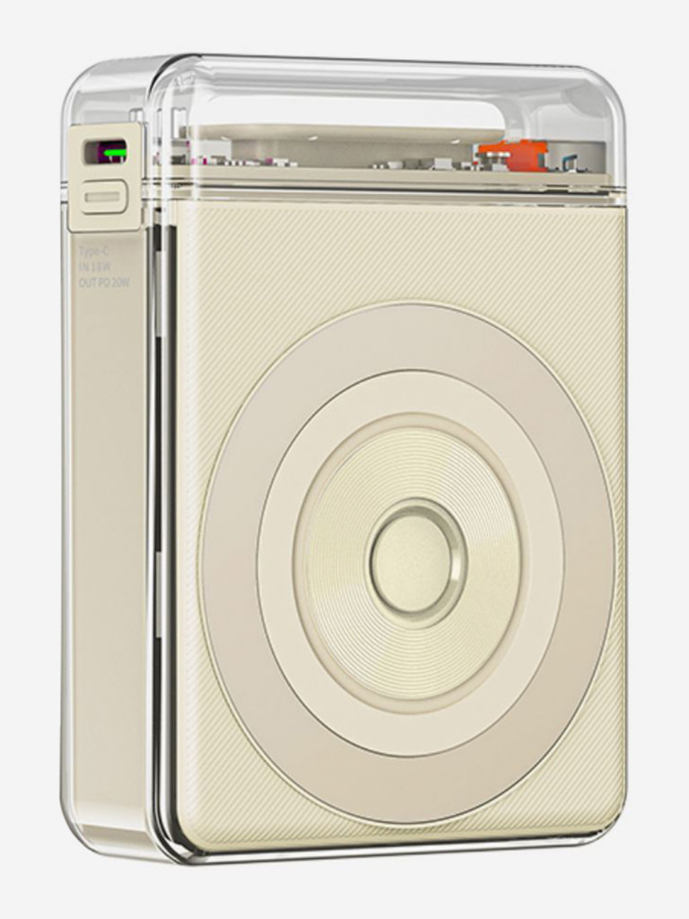 Повербанк быстрой зарядки 10000 мАч KEEPHONE Nova Power / Беспроводной блок питания PD 15W Встроенный ночник — Белый