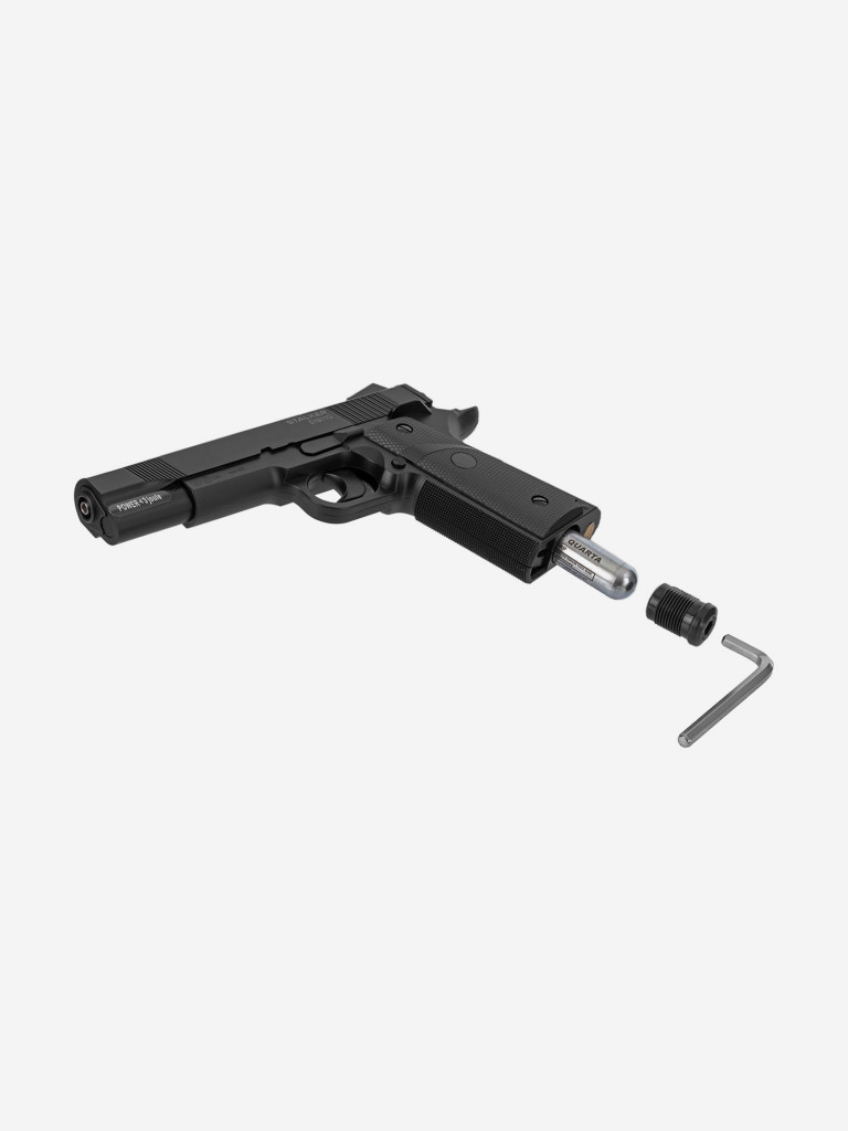 Пневматический Кольт 1911 Stalker пистолет газовый металлический 4.5мм