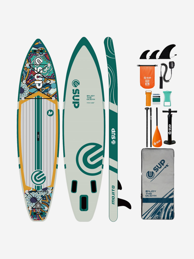 Надувная двухслойная SUP-доска E-SUP MOJITO 2, 11'6" 350*81*15 см, сапборд
