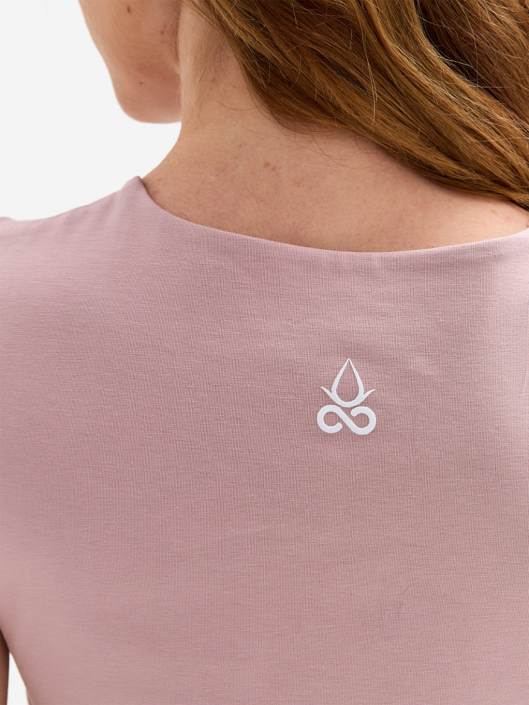 Майка розовая с нижним топом женская ANGAMI