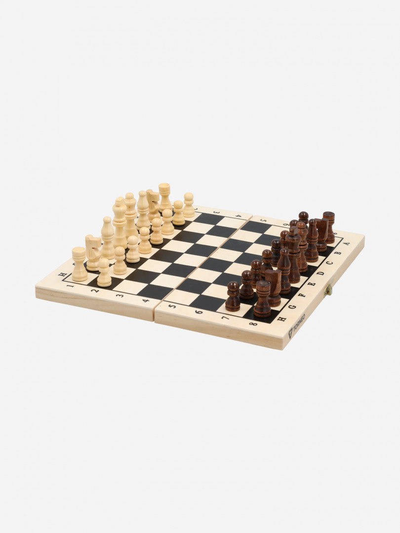 фото Настольная игра 2 в 1: шахматы, шашки torneo, бежевый