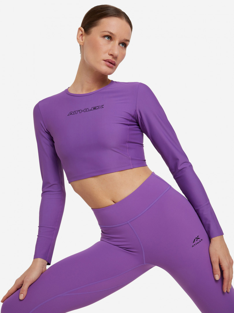 фото Лонгслив женский athlex pump up, фиолетовый