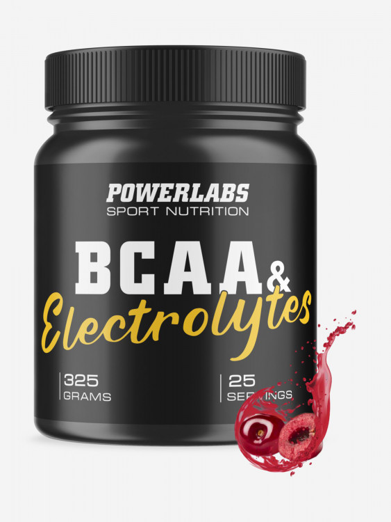 BCAA Electrolytes, Powerlabs, 325 г, вишня