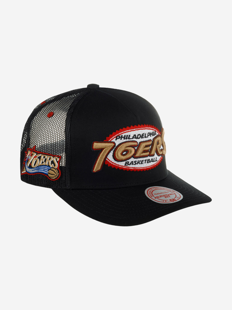 Бейсболка с сеточкой MITCHELL NESS HHSS5461-P76YYPPPBLCK Philadelphia 76Ers NBA (черный)