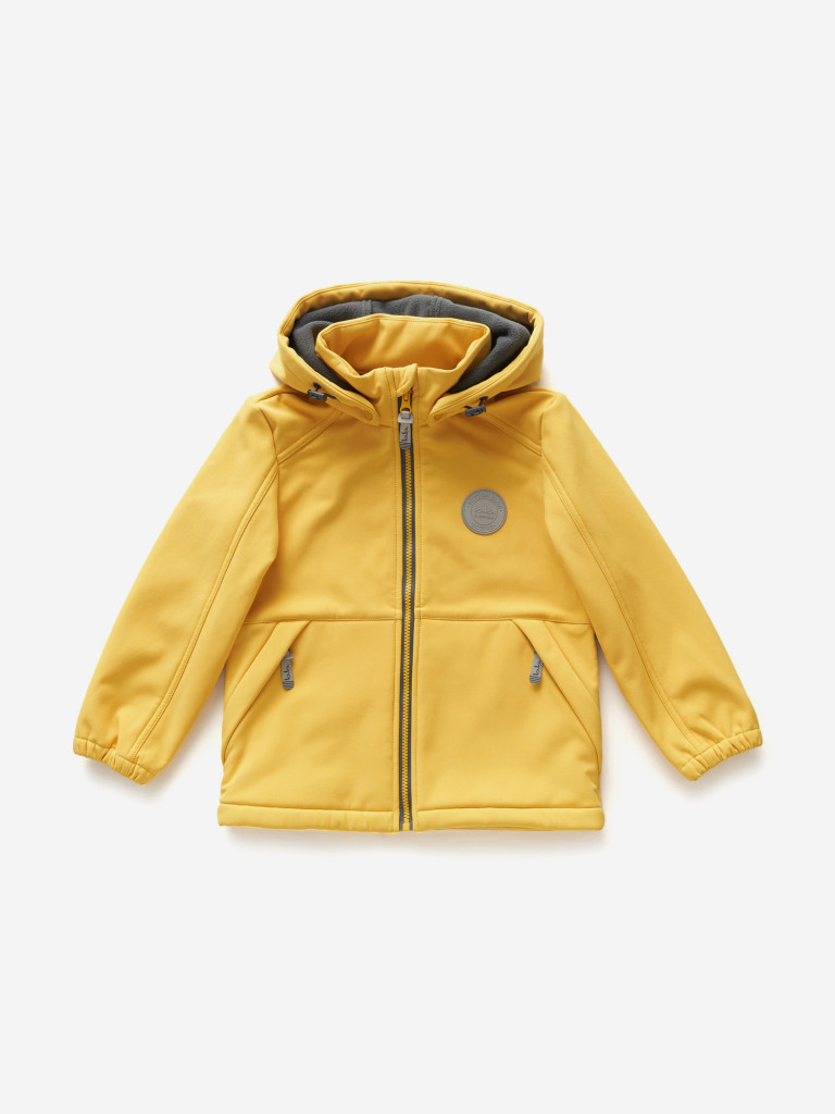 Куртка с капюшоном желтая Button Blue