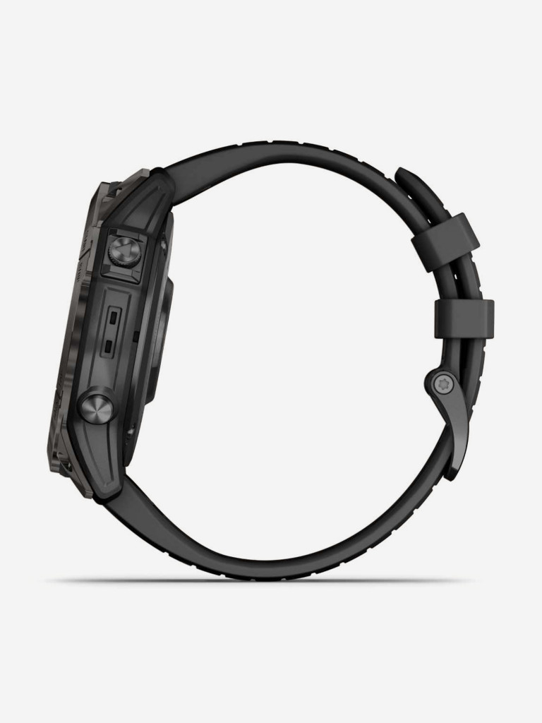 Спортивные часы Garmin EPIX PRO (Gen 2) Sapphire Edition 51 мм, титановый угольно-серый, DLC, черный силиконовый ремешок