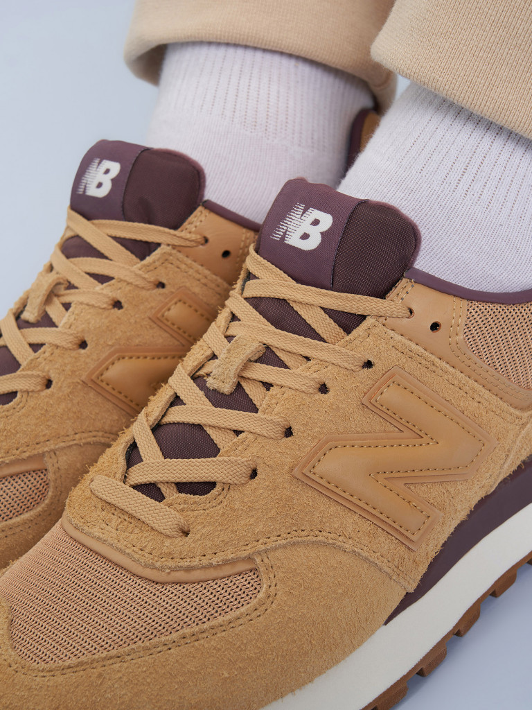 New balance 574 grau gold on sale