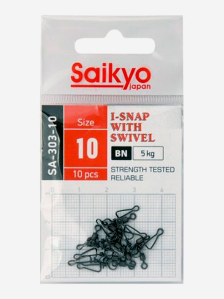 Вертлюг с застежкой Saikyo SA-303-10 (2 упаковки по 10 штук)