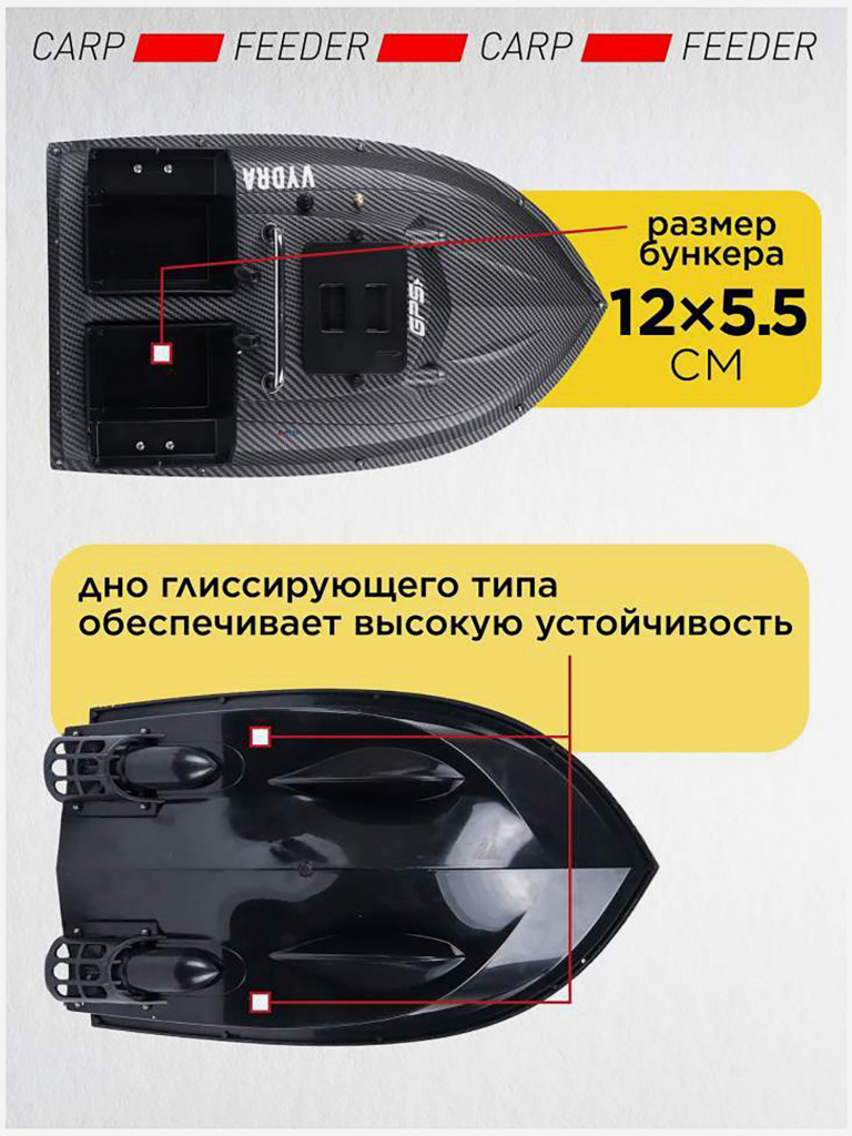 Прикормочный кораблик VYDRA Classic GPS Carbon