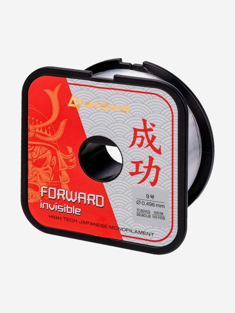 Леска для рыбалки Nisus FORWARD Invisible Nylon 0,496мм, 100м, 17,6кг, прозрачный