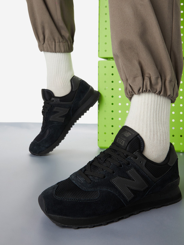 Кроссовки мужские New Balance 574 арт. ML574EVE-D черный/черный цвет — купить за 16999 руб., отзывы в интернет-магазине Спортмастер