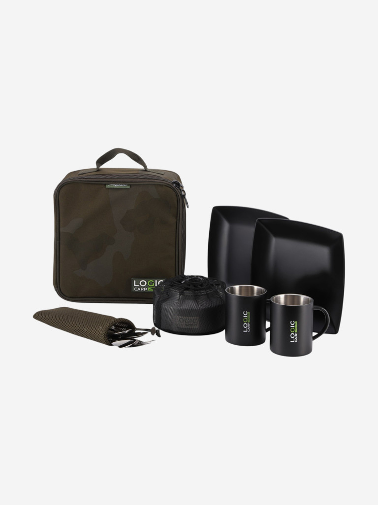 Набор посуды для двух персон с чайником LOGIC CARP 2MAN MUGS & KETTLE DINNING SET