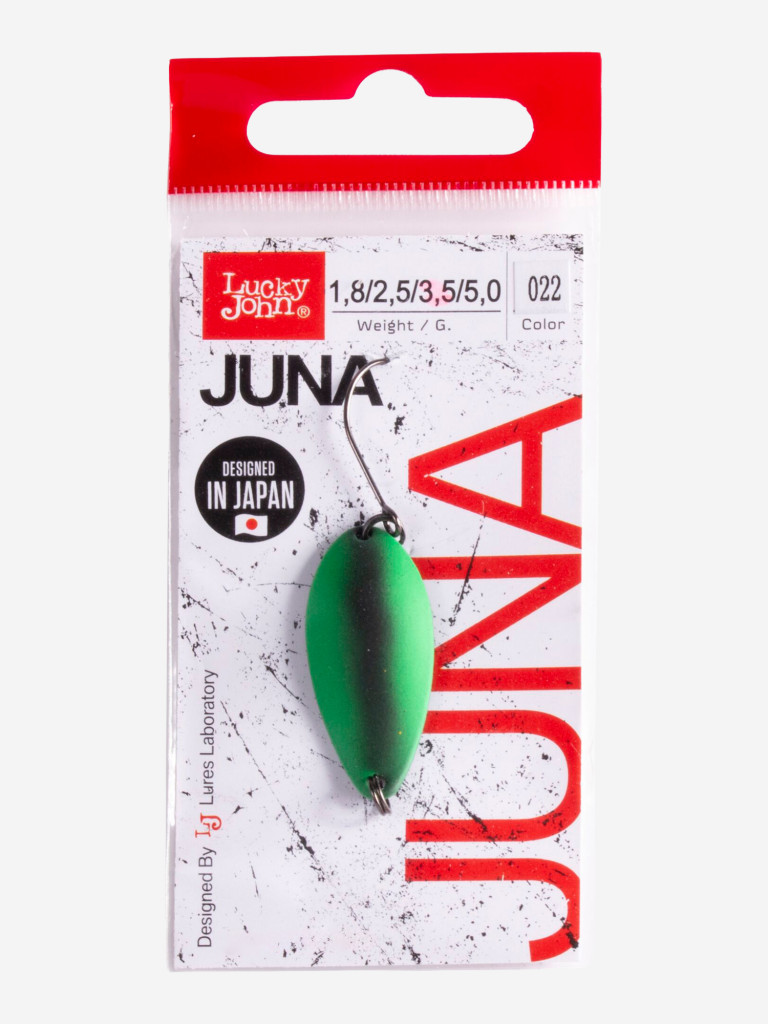 Блесна колеблющаяся Lucky John JUNA, колебалка LJJU35-022 длиной 33 мм, вес 3.5 г