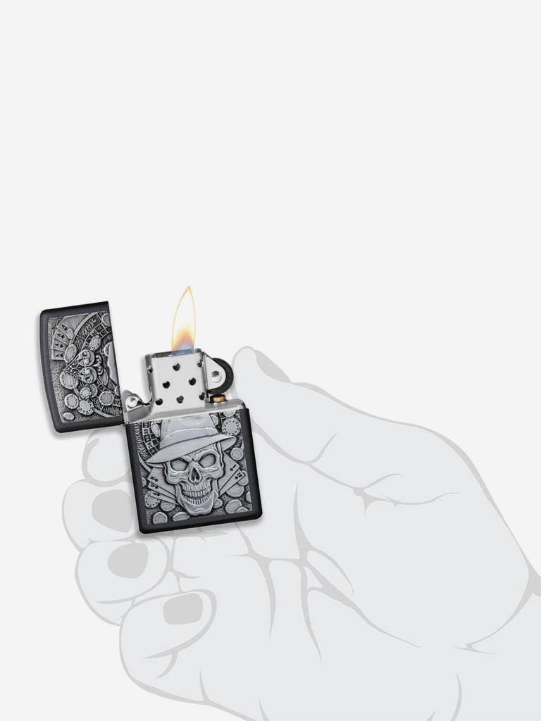 Зажигалка бензиновая ZIPPO 49183 Gambling Skull