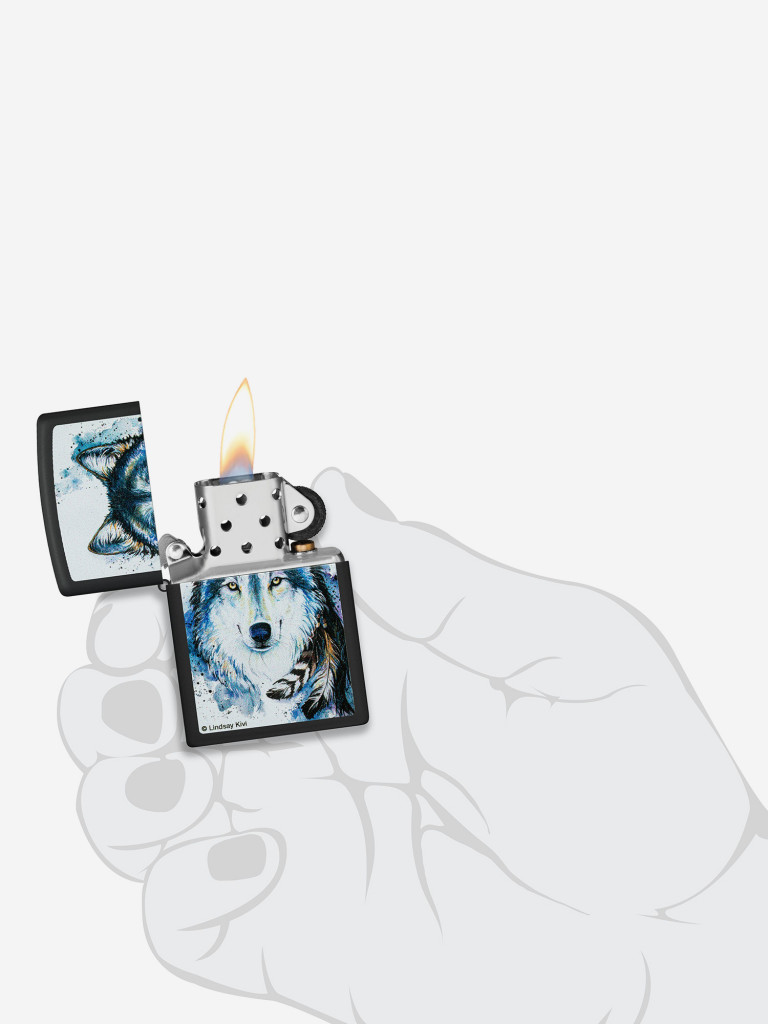 Зажигалка бензиновая ZIPPO 48936 Feed the Good Wolf