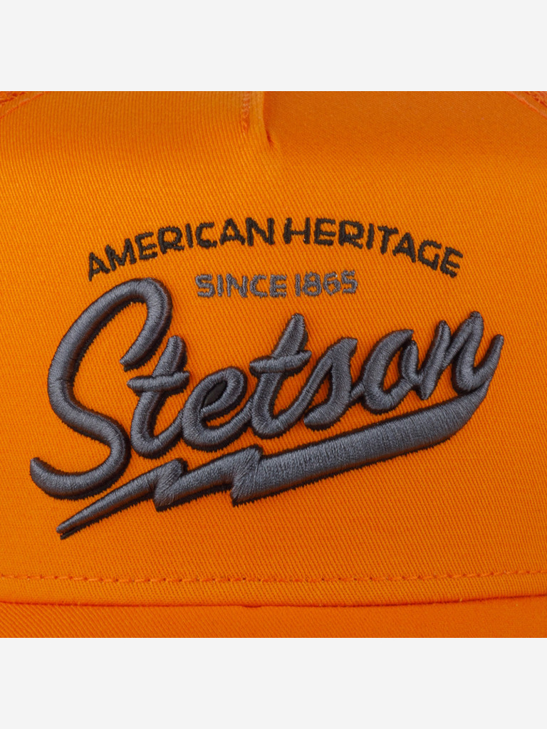 Бейсболка с сеточкой STETSON 7751171 TRUCKER CAP AMERICAN HERITAGE CLASSIC (оранжевый)