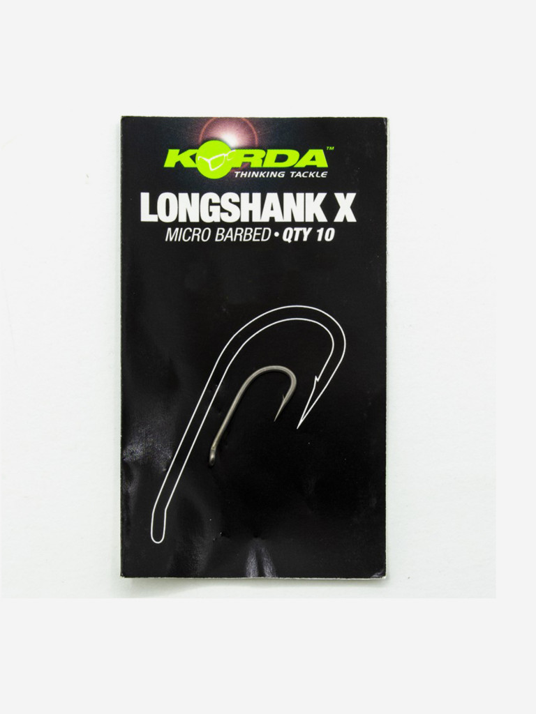 Крючок KORDA Long Shank-X №10 с бородкой 10шт