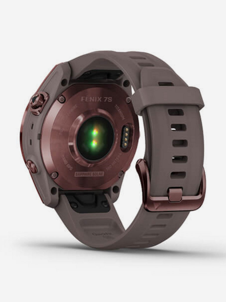 Часы Garmin Fenix 7S Sapphire Solar, титановый корпус, сапфировое стекло Power Sapphire с технологией солнечной зарядки 010-02539-29