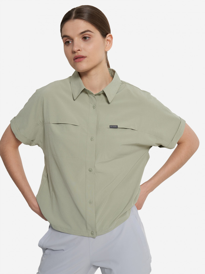  Рубашка с коротким рукавом женская Columbia Boundless Trek Ss Button Up II, Зеленый
