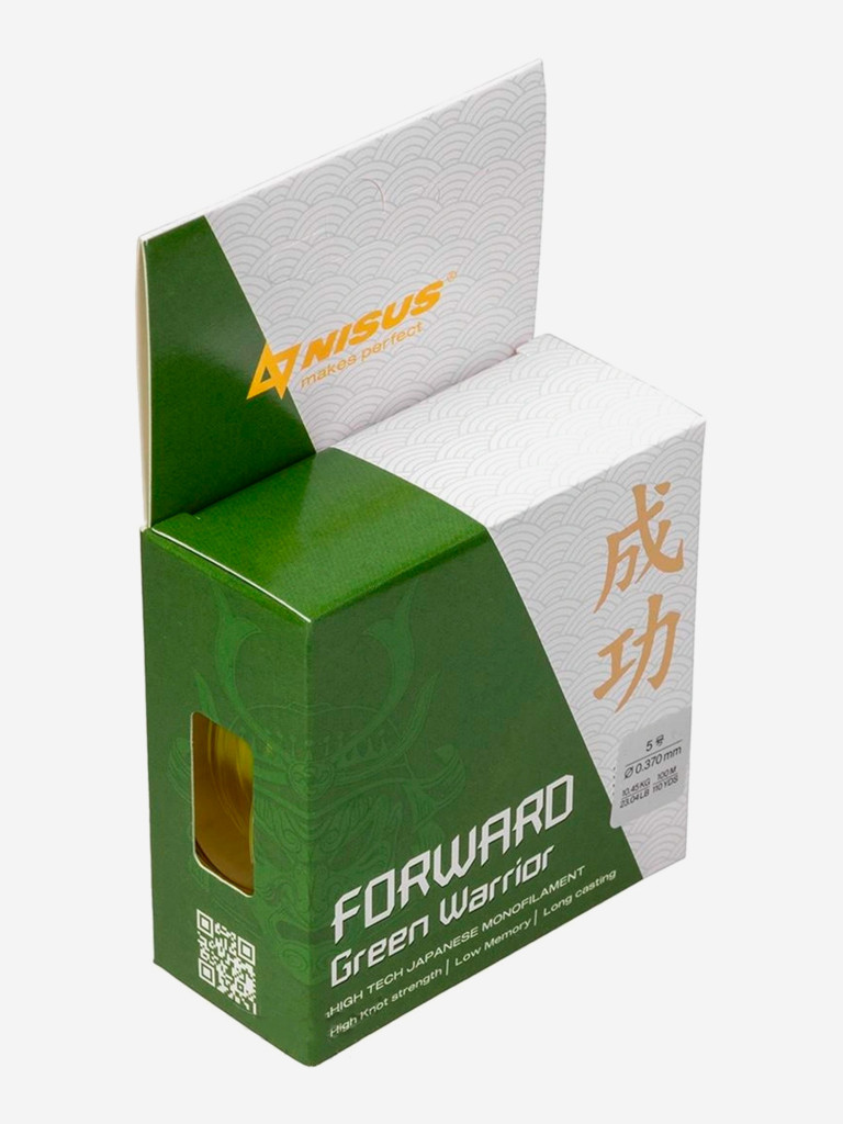 Леска для рыбалки Nisus FORWARD Green Warrior Nylon 0,370мм, 100м, 10,45кг, оливковый