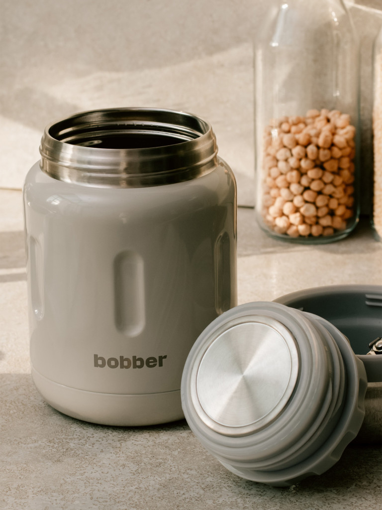 Термос вакуумный для еды BOBBER Jerrycan 700 мл, тепло до 14 часов, серый