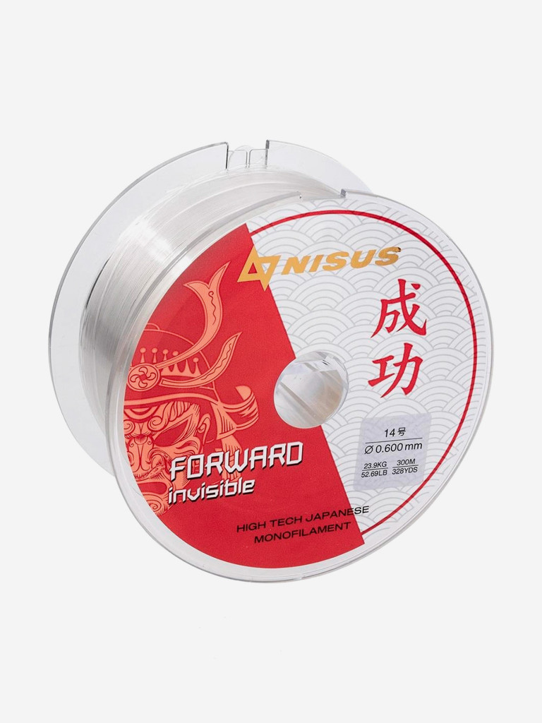Леска для рыбалки Nisus FORWARD Invisible Nylon 0,60мм, 300м, 23,9кг, прозрачный