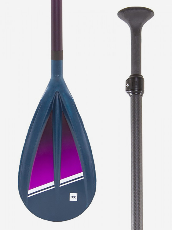Весло для SUP Red Paddle Co Prime Tough Purple, карбоновое, разборное, 3-частное