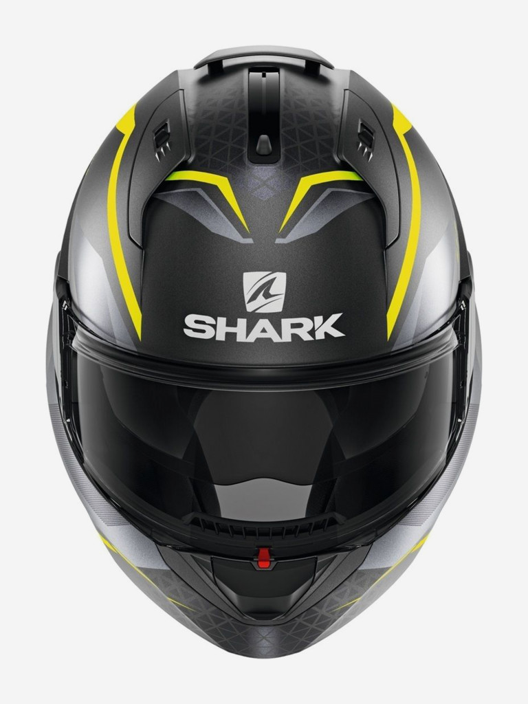 Мотошлем трансформер модуляр SHARK EVO ES YARI Mat Antracite/Yellow/Silver