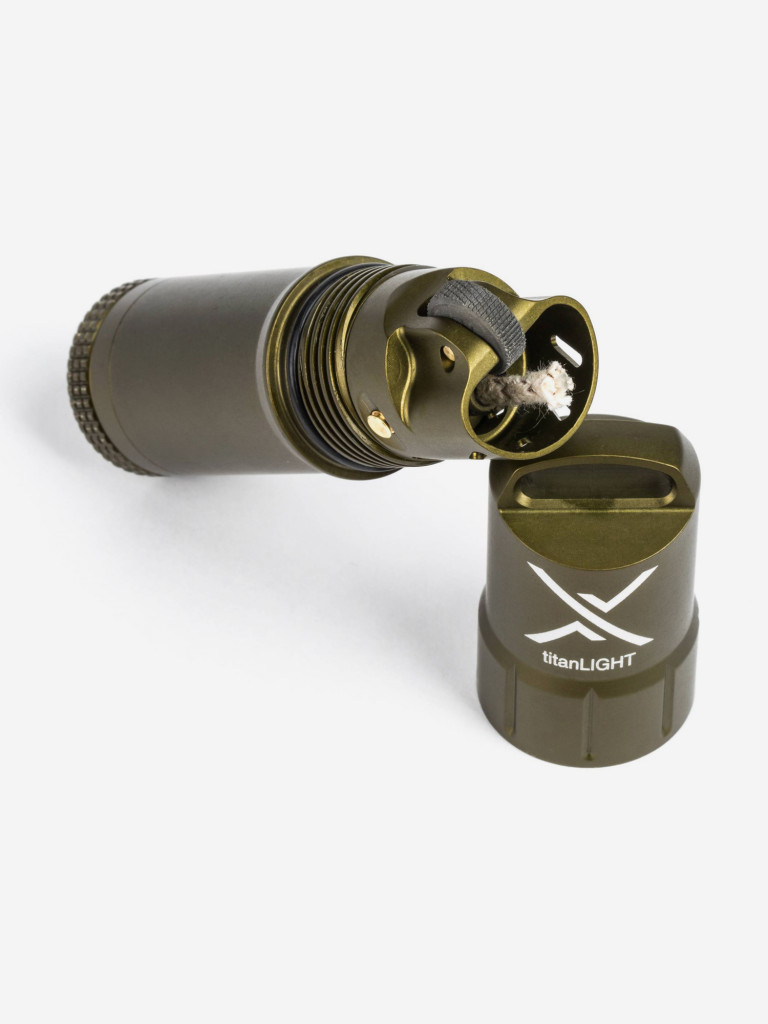 Зажигалка бензиновая Exotac titanLIGHT, Olive Drab