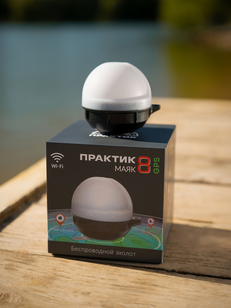 Беспроводной эхолот "Практик 8 Маяк GPS"(подключение к приложению "Мой Практик")