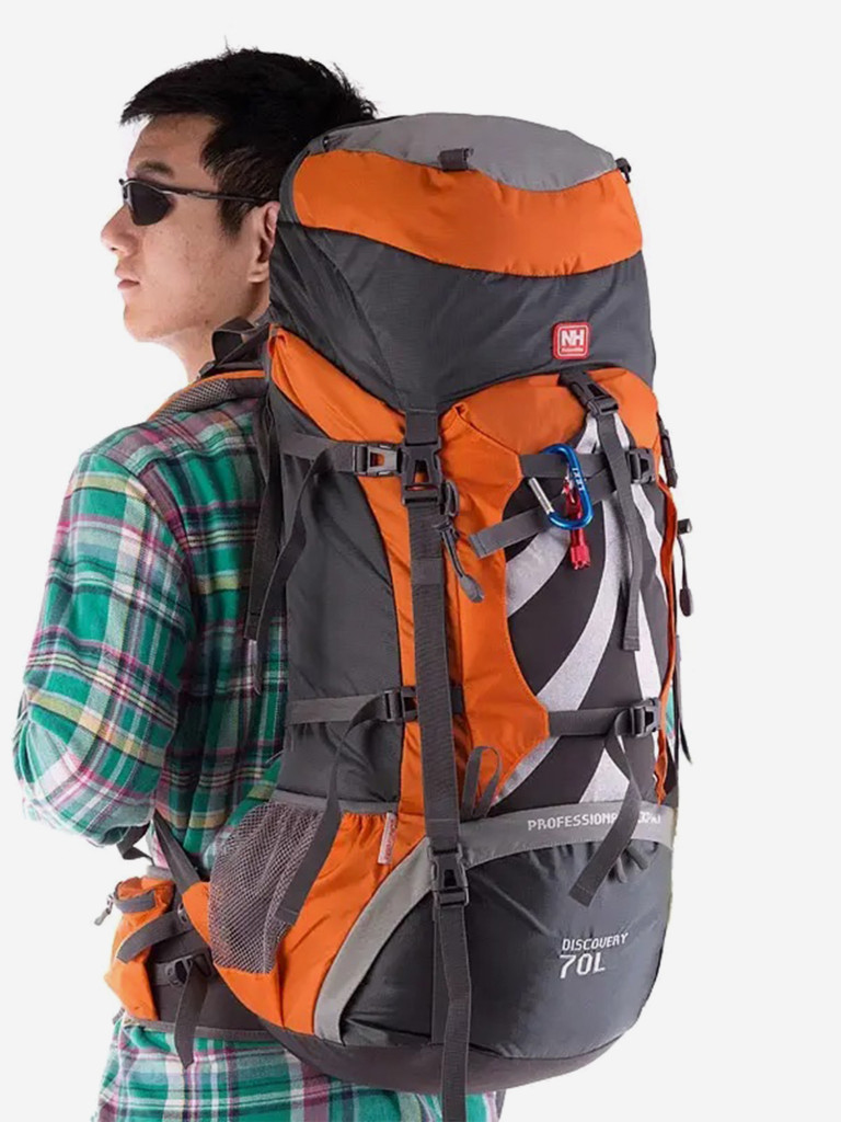 Рюкзак туристический Naturehike, 70л, оранжевый