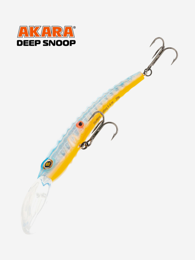 Воблер Akara Deep Snoop 120F минноу плавающий для троллинга на щуку, судака, сома 20гр A115