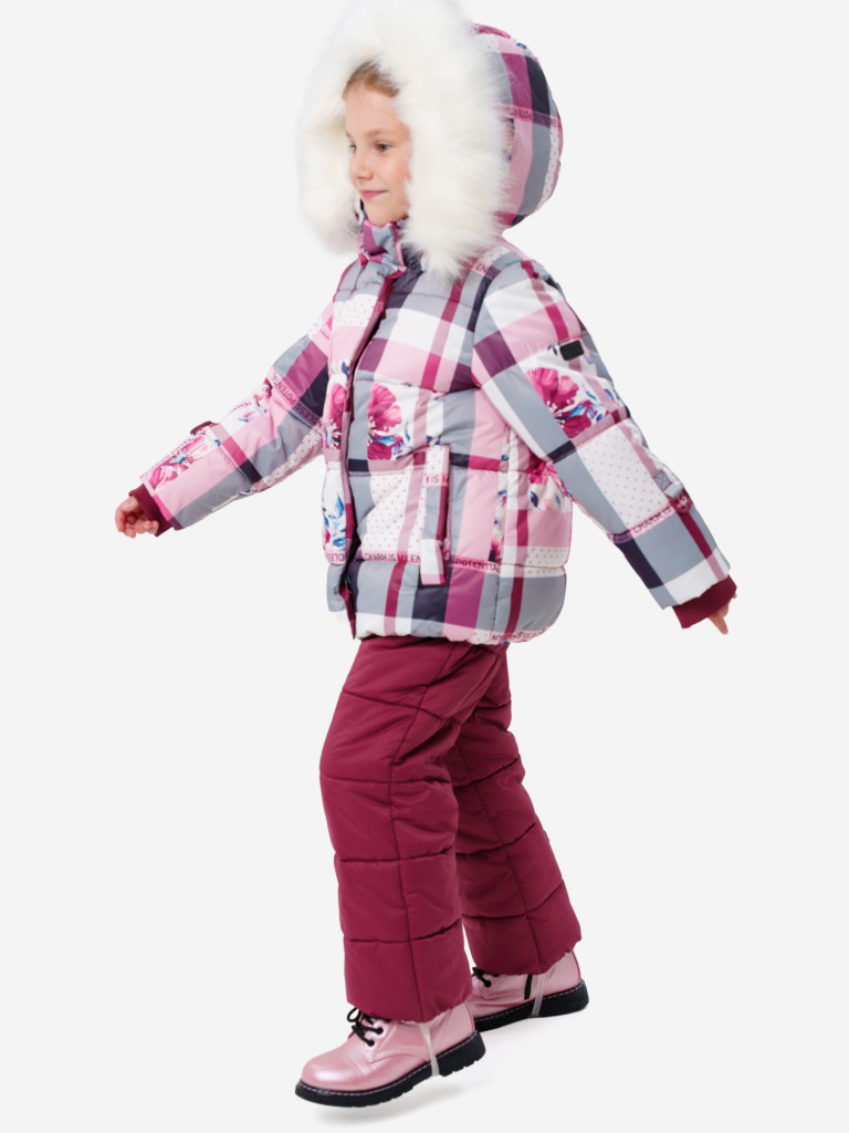 Комплект зимний для девочек: куртка, полукомбинезон PlayToday
