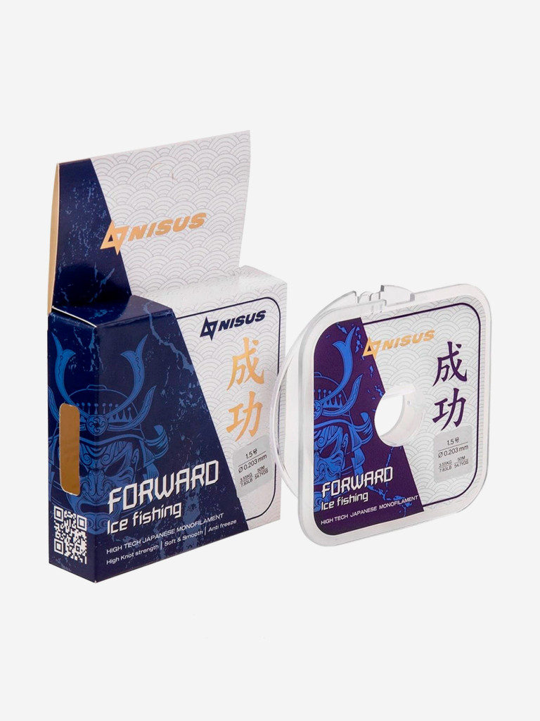 Леска для рыбалки Nisus FORWARD ICE FISHING Nylon 0,203мм, 50м, 3,55кг, прозрачный