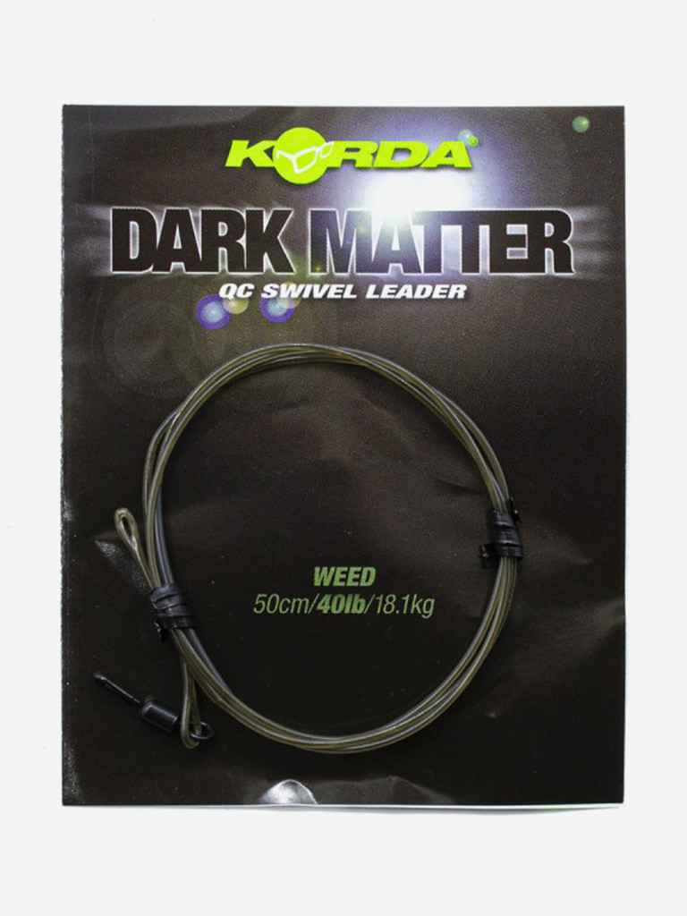 Монтаж готовый KORDA Dark Matter Leader QC Swivel 50см Weed 40lb