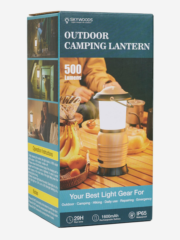 Кемпинговый фонарь SKYWOODS FIREFLIES, 500 люмен, 3 режима, Power Bank, 10 часов работы
