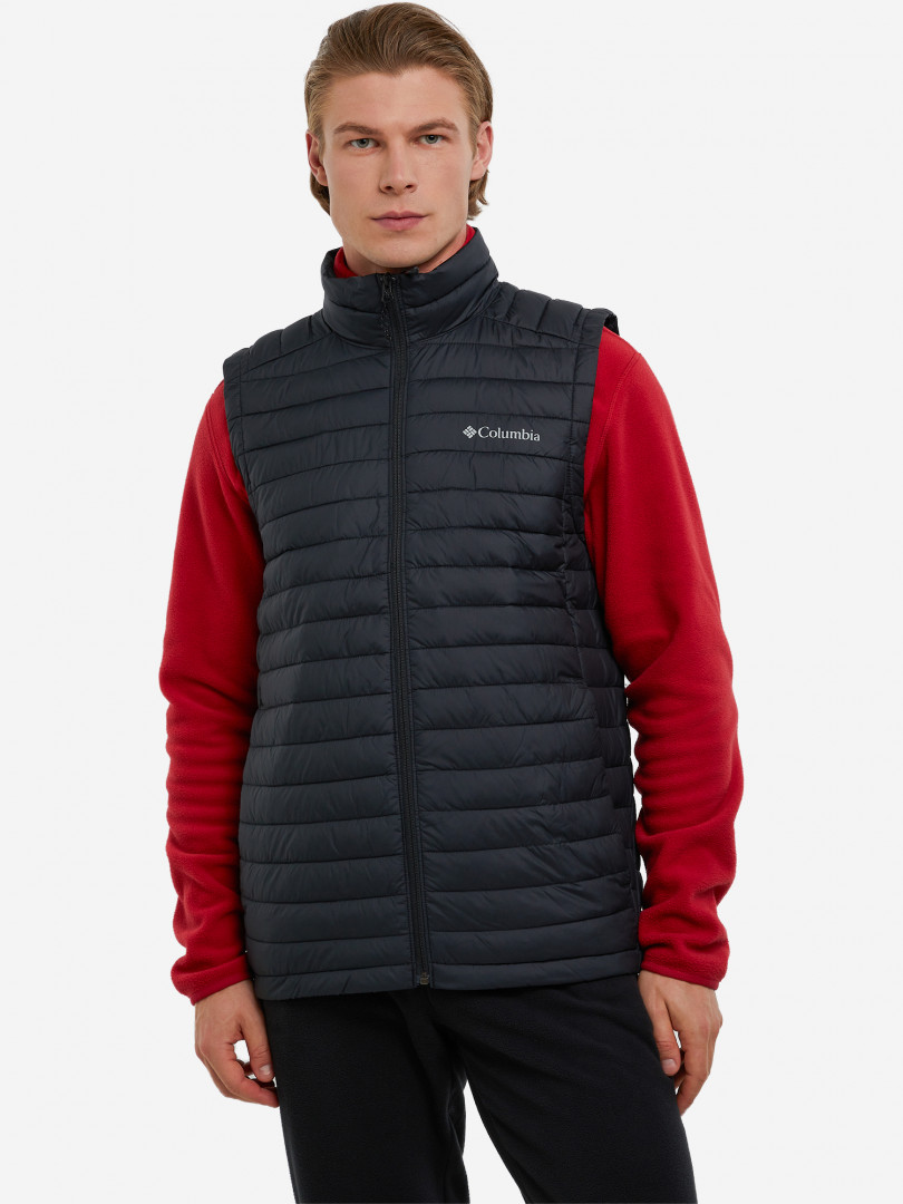 фото Жилет утепленный мужской columbia silver falls vest, черный