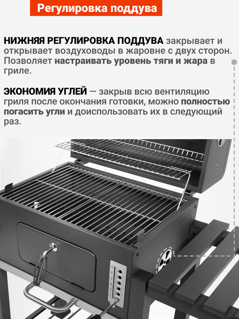 Угольный гриль барбекю Go Garden Grill-Master 61
