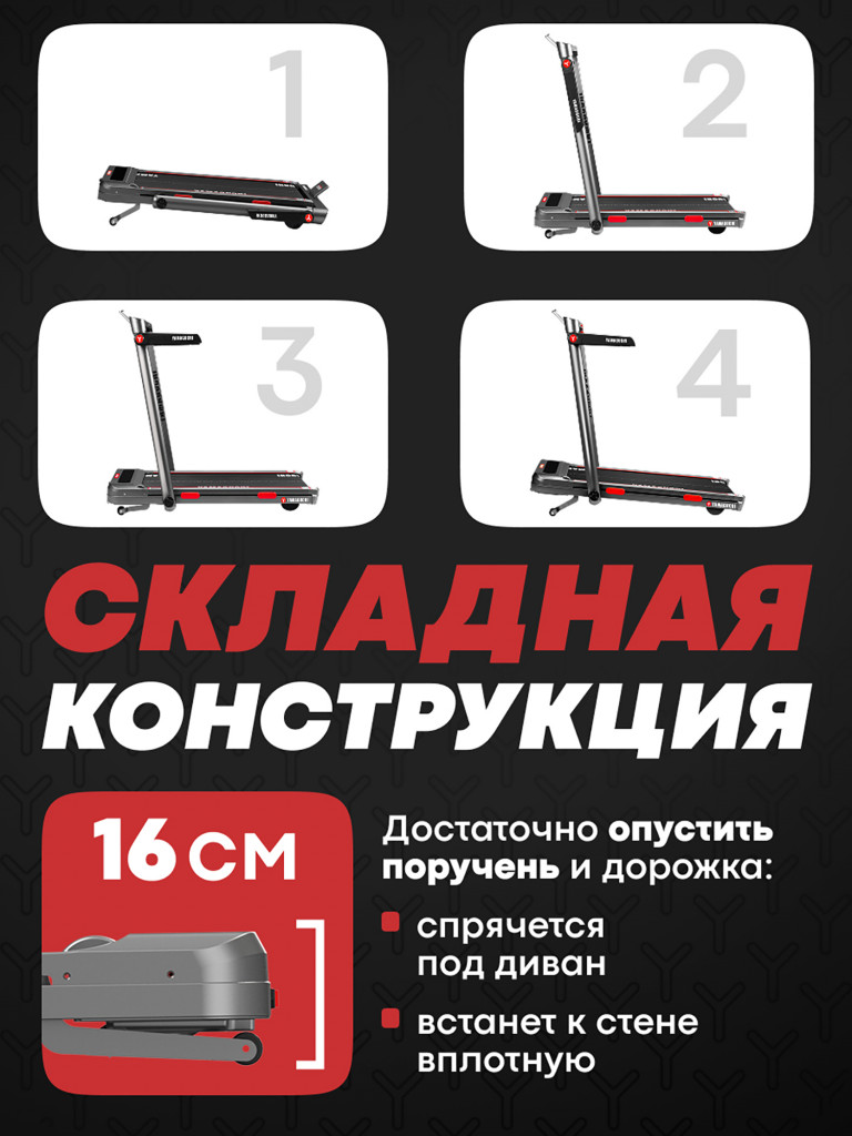 Беговая дорожка Yamaguchi Home RACE Incline