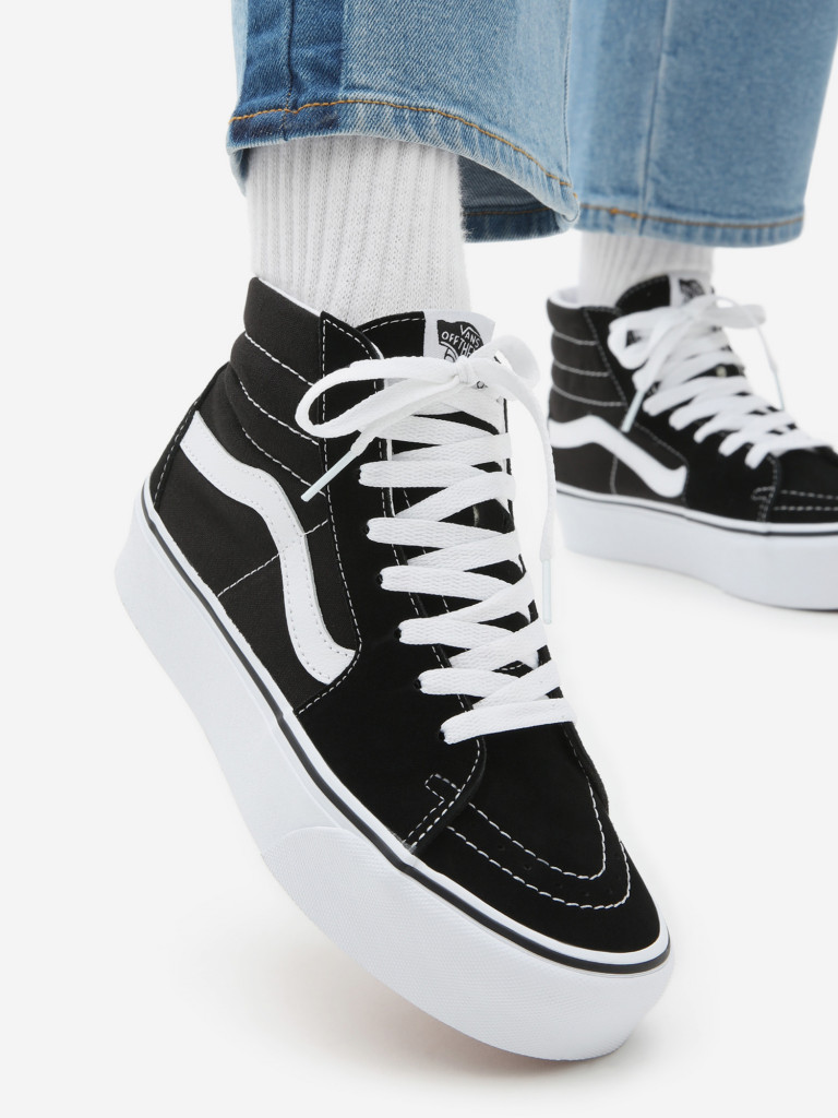 Vans sk8 store hi platform white