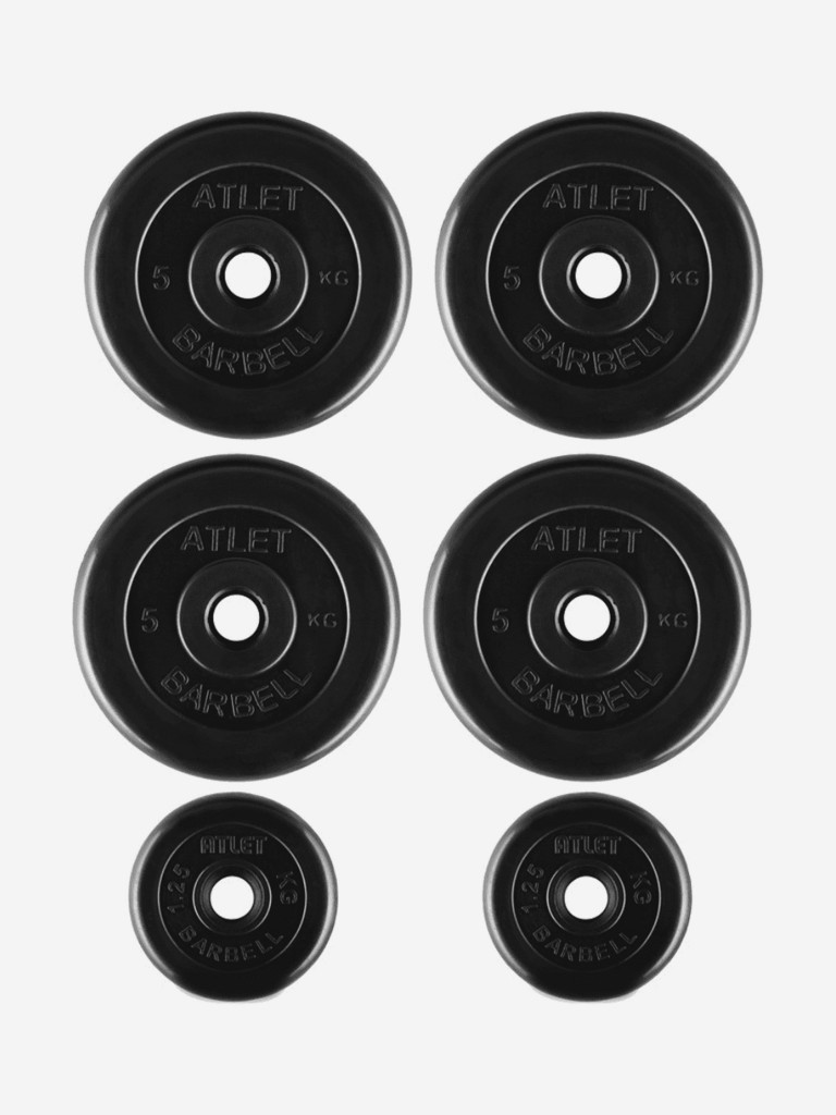 Гантели разборные BARBELL ATLET 1 по 24 кг (D 31 mm) Черный