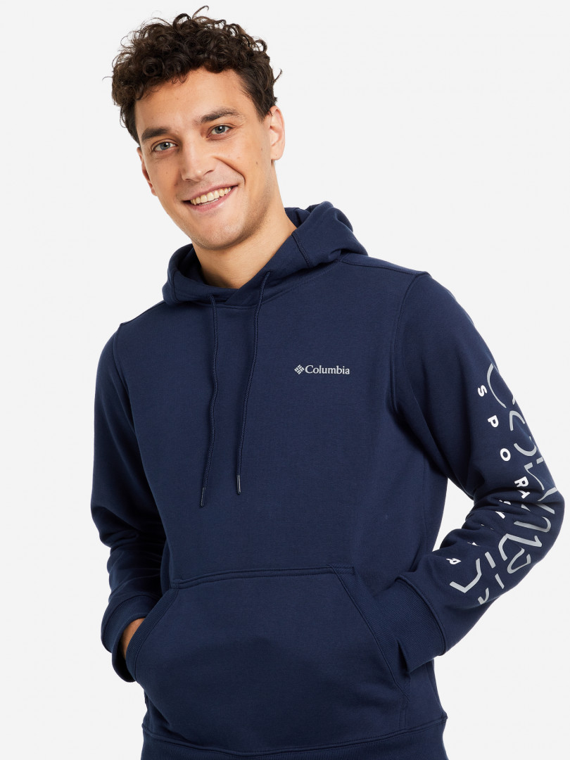 фото Худи мужская columbia csc basic logo ii hoodie, синий