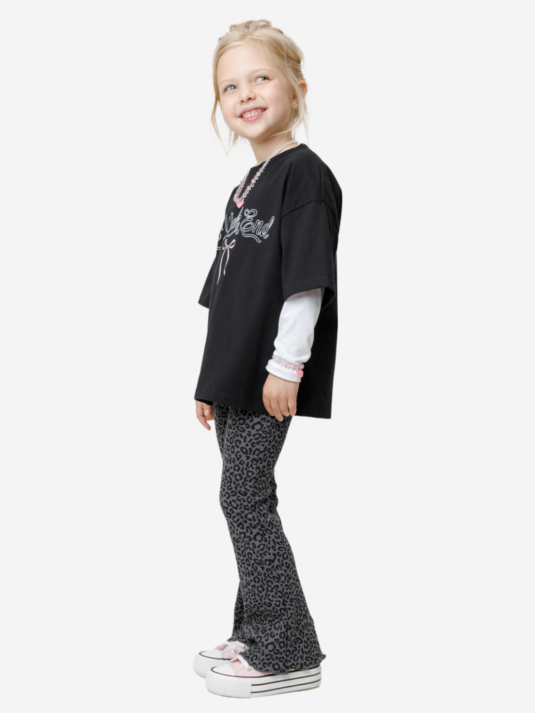 Брюки клеш в рубик для девочки Crockid