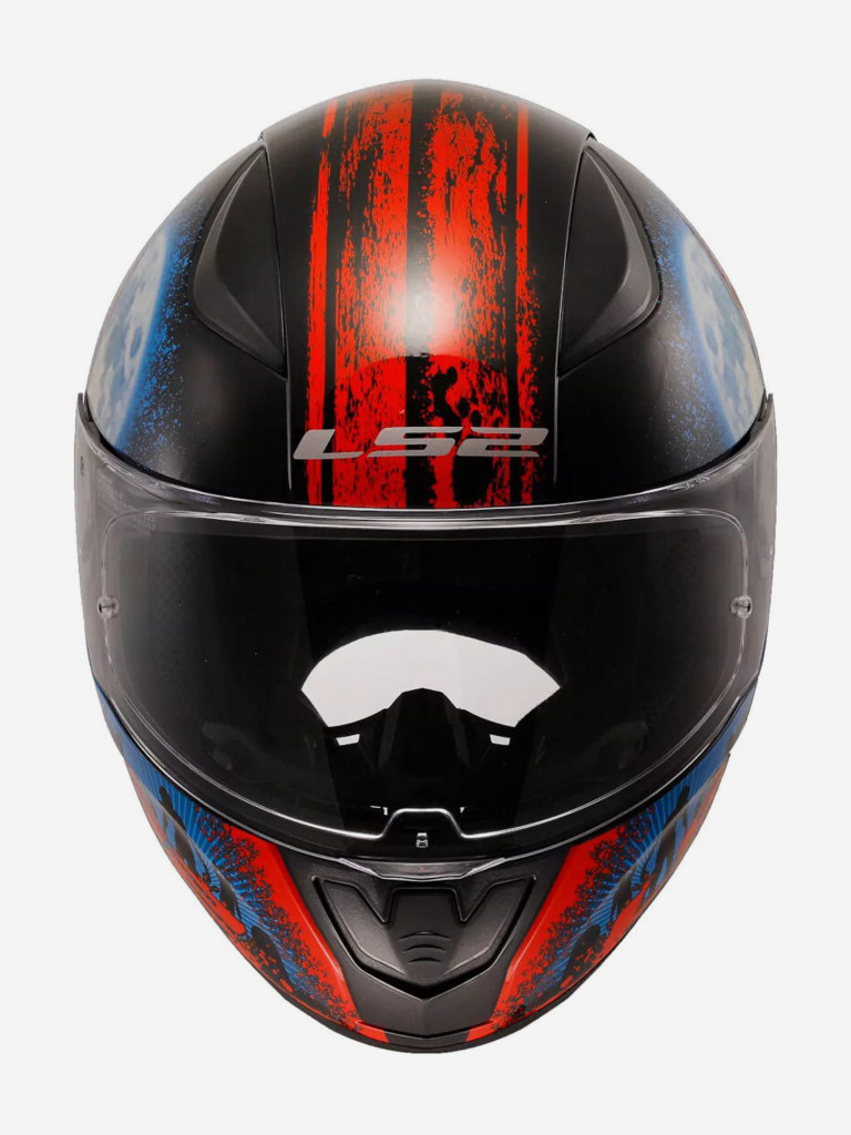 Мотошлем LS2 FF353 RAPID II ZOMBIE (черно-красный глянцевый, BLACK RED)