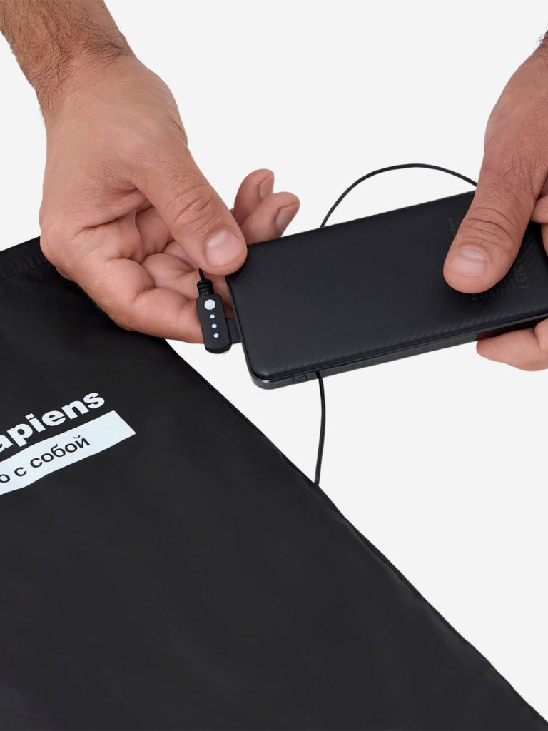 Электрогрелка на липучке EcoSapiens ENERLEK, 20х40 см USB, обогреватель для одежды