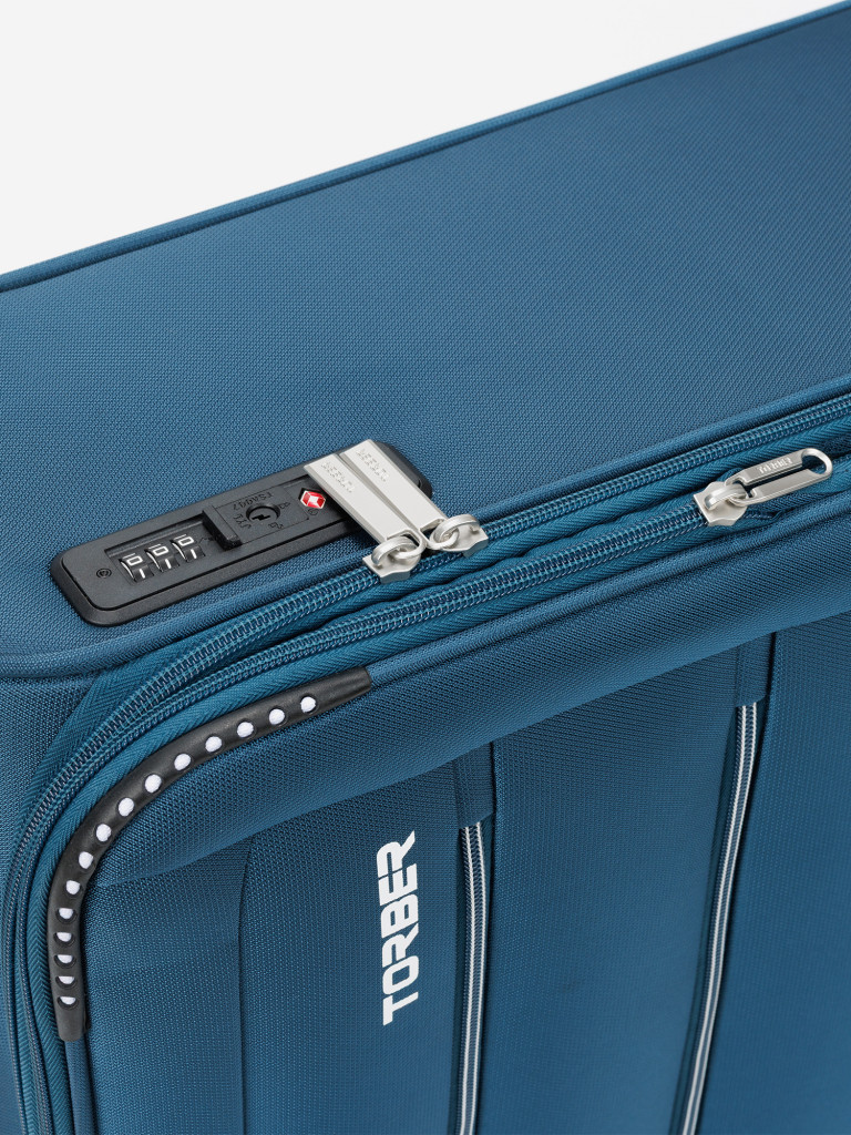 Чемодан TORBER Vivi синий 36 л