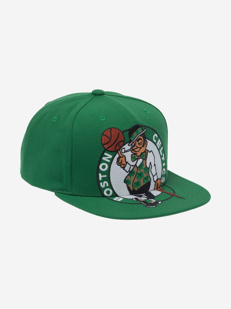 Бейсболка с прямым козырьком MITCHELL NESS HS9761-BCEGREN Boston Celtics NBA